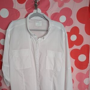 Reel Legends White 4x Long Sleeve Fishing Shirt